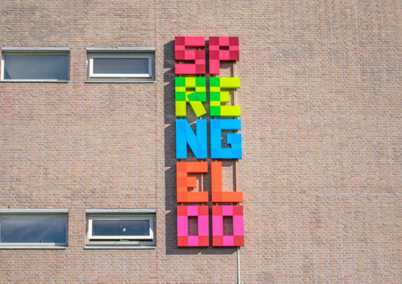 Billboard From The Sprengeloo VMBO School At Apeldoorn The Netherlands 2018のeditorial素材