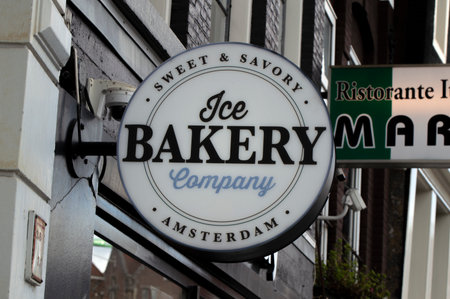 Billboard Ice Bakery Company At Amsterdam The Netherlands 2019のeditorial素材