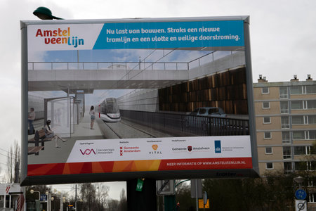 Billboard Renting Space At The APG Building At The Basisweg Amsterdam The Netherlands 2019のeditorial素材