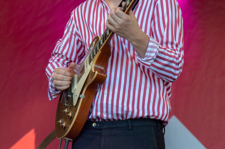 Guitar Player From The Beryl Anne Band At The Public Festival The Uitmarkt At Amsterdam The...