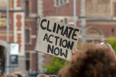 The Climate Demonstration From The Extinction Rebellion Group At Amsterdam The Netherlands 2019