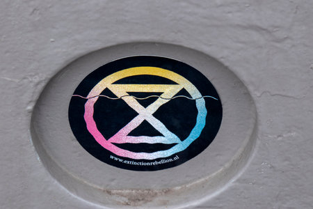Sticker From The Extinction Rebellion Group At Amsterdam The Netherlands 2019