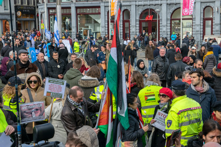 Public Demonstration Against Massacre At Christchurch New Zealand At Amsterdam The Netherlands...