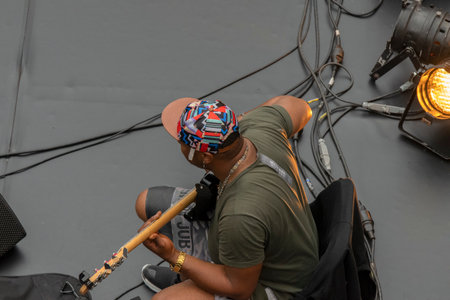 Bass Player Pati Basima At The Rehearsals Of The Not Another Diva Show At The Holland Festival...