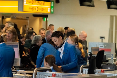 KLM Ground Personnel At Work At Schiphol The Netherlands 2019