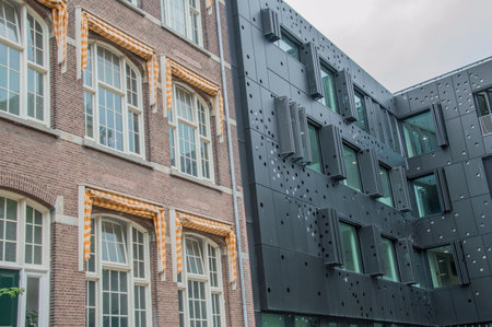 The New And Old Part Of The Metis Lyceum School At Amsterdam The Netherlands 2018