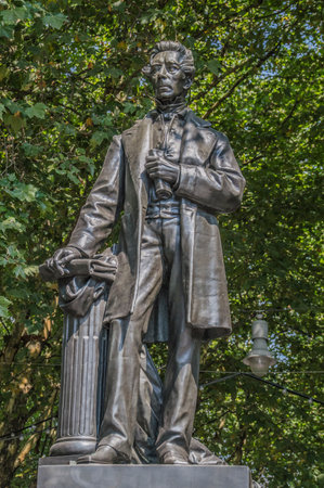 Statue Of Ferdinand Leenhoff At Amsterdam The Netherlands 2018のeditorial素材