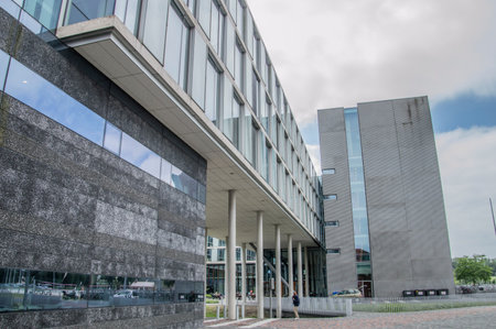 Detail Of The UVA Building At The Science Park Amsterdam The Netherlandsのeditorial素材
