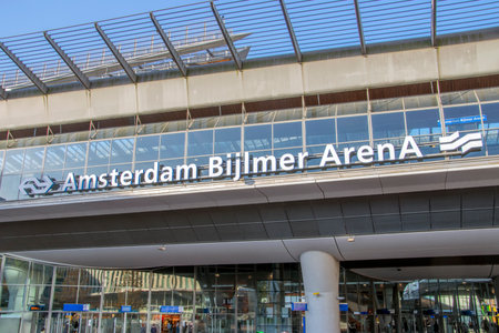 Amsterdam Bijlmer Station At Amsterdam The Netherlands 2018のeditorial素材