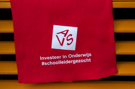 Banner AVS At Demonstration On The Dam Square Amsterdam The Netherlands 2019のeditorial素材