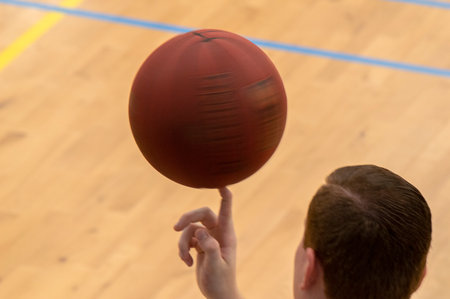 Basketball Player Playing With A Ball At Amsterdam The Netherlands 2019