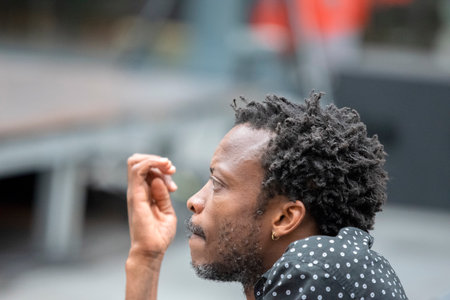 Close Up Of Faustin Linyekula At The Rehearsals Of The Not Another Diva Show At The Holland Festival...
