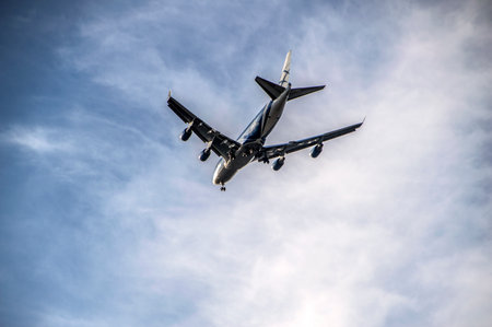 AirBridgeCargo Plane In The Sky At Amsterdam The Netherlands 2018のeditorial素材