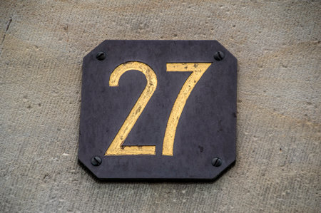 Close Up Of A House Number 27のeditorial素材