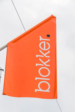 Flag From The Blokker Shop At Bilderdijkstraat Street Amsterdam The Netherlands 2018