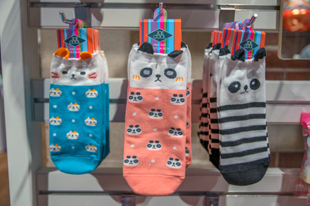 Cute And Funny Socks At Amsterdam The Netherlands 2018のeditorial素材