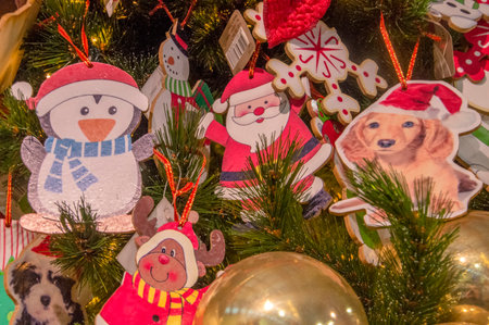 Decorating A Christmas Tree At Amsterdam The Netherlands 2018のeditorial素材