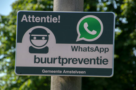 Billboard Whatsapp Neighborhood Anti Crime Prevention Group At Amstelveen The Netherlands 2019