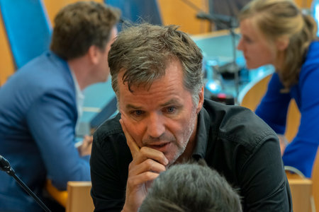 City Councilor EA Flentge At The Raadszaal City Hall At Amsterdam The Netherlands 2019 Open For The Publicのeditorial素材