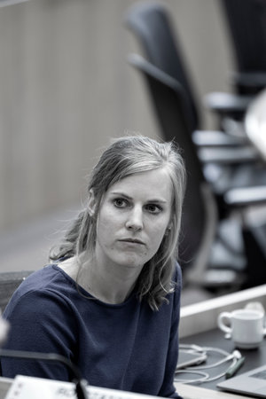Councilor Dorrit De Jong At The Raadszaal City Hall Amsterdam The Netherlands 2019 Open For The Publicのeditorial素材