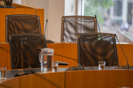 Empty Chairs Inside The City Hall Raadszaal At A Public Appearance At Amsterdam The Netherlands 2019