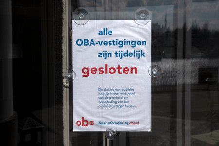 OBA Oosterdok Closed Due To The Due To The Coronavirus At Amsterdam The Netherlands 2020