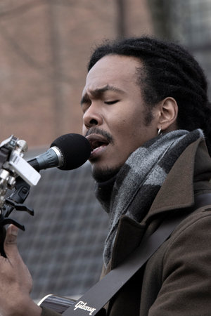 Close up Jeangu Macrooy At The Dokwerker At The February Strike Memorial At Amsterdam The...