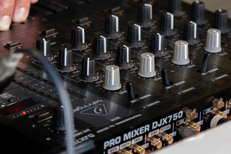 Close Up Pro Mixer DJX750 At Amsterdam The Netherlands 2019のeditorial素材
