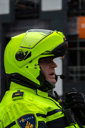Close Up Police Motor At Amsterdam The Netherlands 2019のeditorial素材