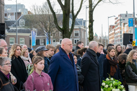 Ferdinand Grapperhaus At The February Strike Memorial At Amsterdam The Netherlands 2020のeditorial素材
