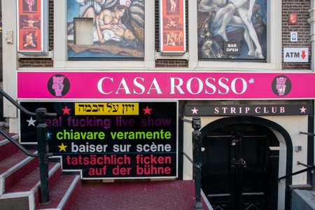 Casa Rosso Strip Club Closed During The Corona Virus Outbreak At Amsterdam The Netherlands 2020のeditorial素材