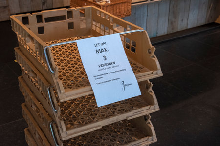 Maximum Three Customers At The Jongejans Bakery At Diemen The Netherlands 2020