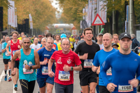 Close Up Of Runners At The Amsterdam Marathon The Netherlands 2019のeditorial素材