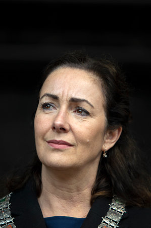 Close Up Of The Mayor Of Amsterdam Femke Halsema At The Netherlands 2019のeditorial素材