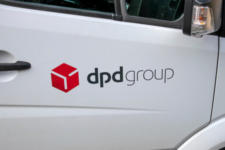 DPD Company Van At Amsterdam The Netherlands 2019のeditorial素材