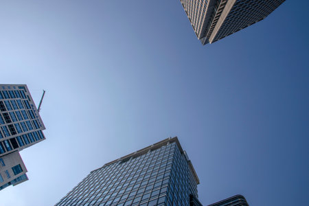 View On The Skyscrapers At The Amstelplein Amsterdam The Netherlands 2019のeditorial素材