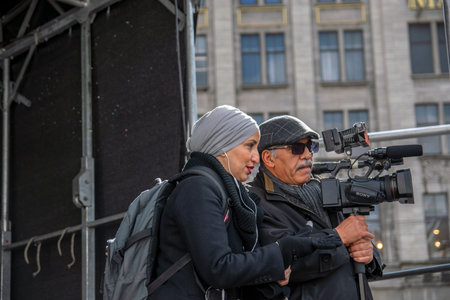 Fatima Elatik At Public Demonstration Against Massacre At Christchurch New Zealand At Amsterdam The...