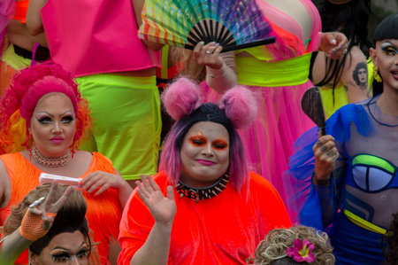 Drag Queen United Boat At The Gay Parade At Amsterdam The Netherlands 2019