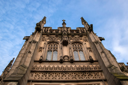 Detail Of The Manchester Cathedral At Manchester England 2019のeditorial素材