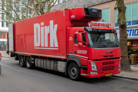 Dirk Supermarket Truck At Amsterdam The Netherlands 2019のeditorial素材