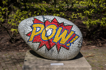 Close Up Of A Unknown Artwork At The Amstelpark At Amsterdam The Netherlands 2020のeditorial素材