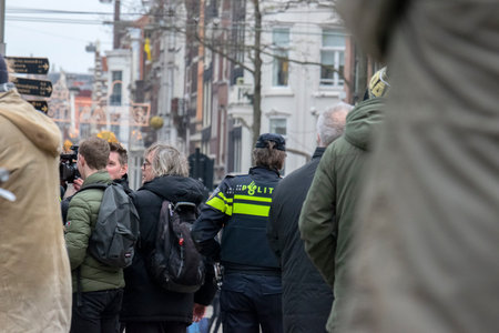 Police At Work AT the Rebellion Extinction Group At The Demonstration On The Dam At 6-1-2020 Amsterdam The Netherlands 2020のeditorial素材