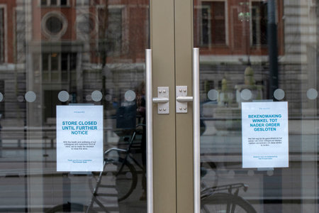 Primark Damrak Street Closed Due To The Corona Virus Outbreak At Amsterdam The Netherlands 2020