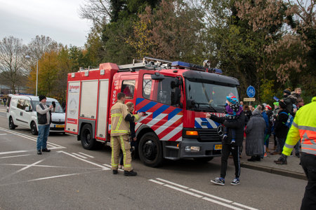 Sinterklaas Escort By A Fire Department Truck At Diemen The Netherlands 2019