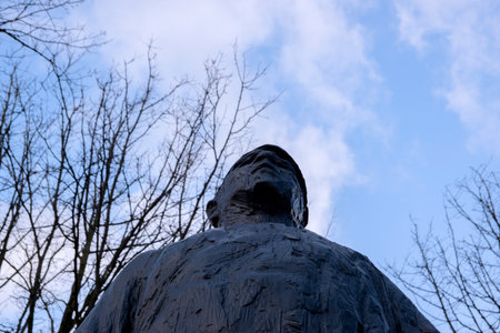 Statue Of The Dokwerker At Amsterdam The Netherlands 2020のeditorial素材