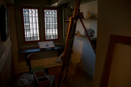 Exhibition Room At The Rembrandt House At Amsterdam The Netherlands 2019のeditorial素材