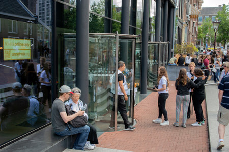 Entrance Of The Anne Frank House At Amsterdam The Netherlands 2019