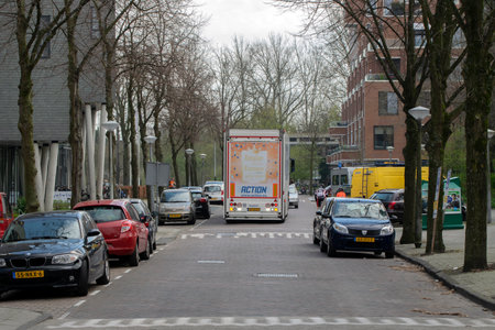 Action Company Truck At Amsterdam The Netherlands 2020のeditorial素材