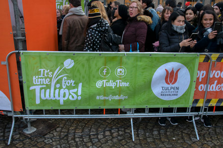 Billboard At The National Tulip Day At Amsterdam The Netherlands 2020のeditorial素材