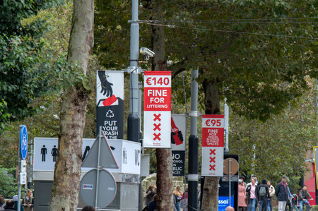 Billboard Forbidden To Use Alcohol And Lithering At Amsterdam The Netherlands 2019のeditorial素材